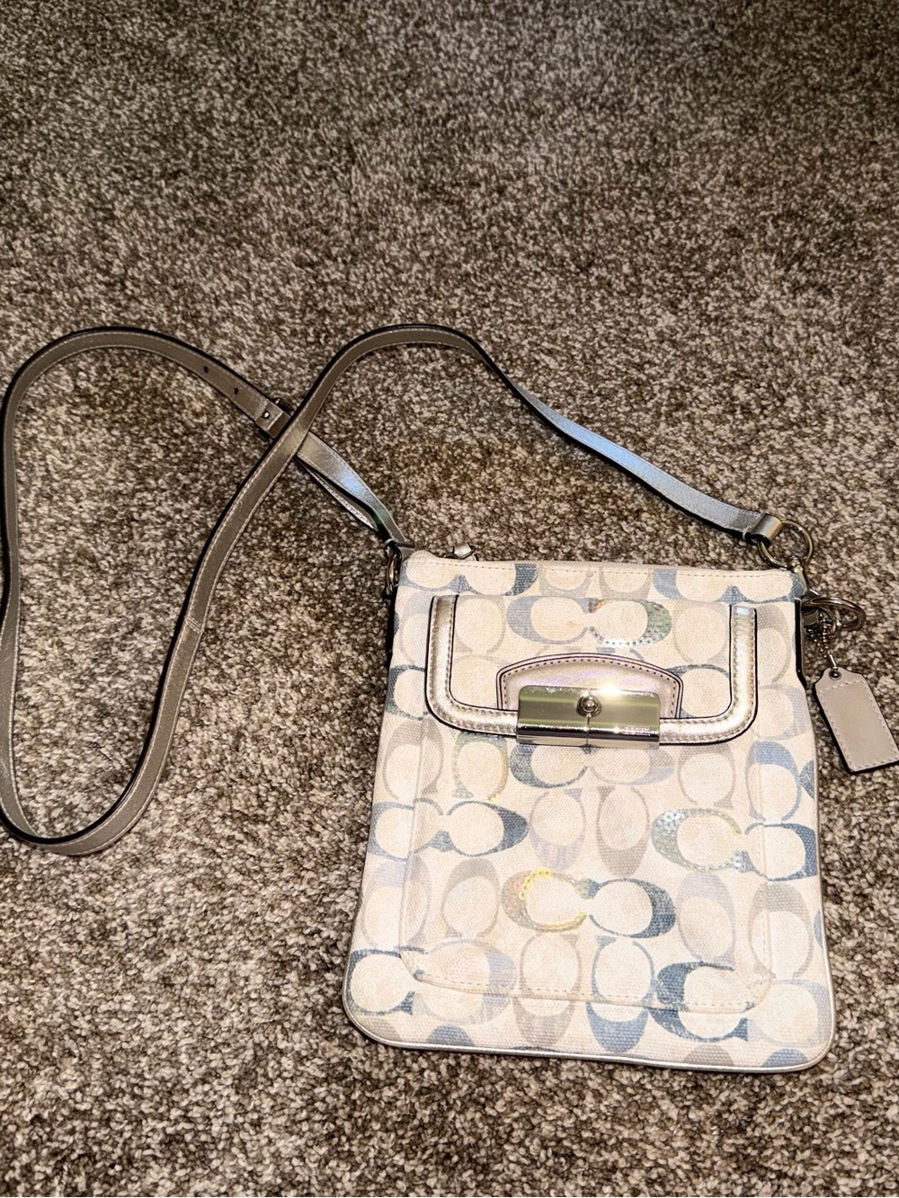 Coach Signature Canvas Crossbody Bag in Chalk